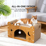Star & Moon Cat Scratcher Couch with Teaser Ball