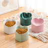 Tilted Cat Bowl — Elevated Ceramic Anti-Vomiting Bowl