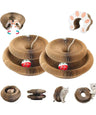Accordion Folding Cat Scratching Post — Compact Wood-Grain Scratcher for Indoor Cats