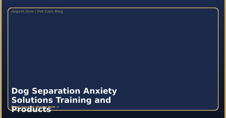 Dog Separation Anxiety: Solutions, Training, and Products That Work