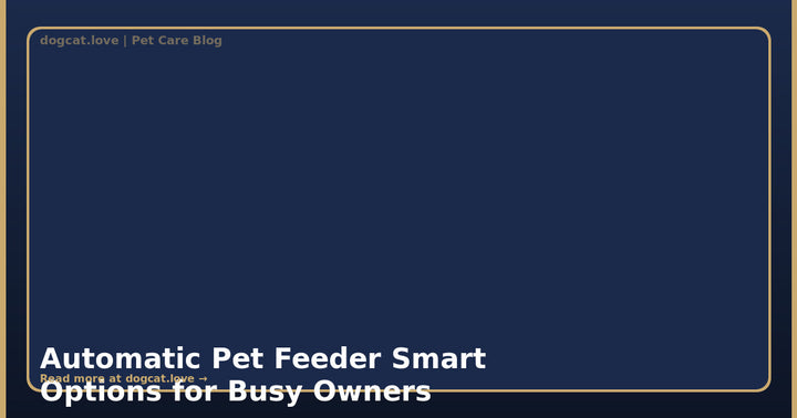 Automatic Pet Feeder: Smart Options for Busy Owners