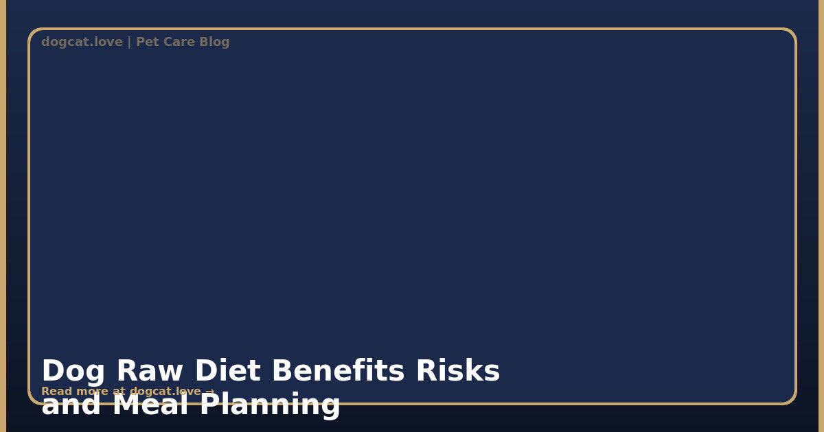 Dog Raw Diet: Benefits, Risks, and Meal Planning Guide