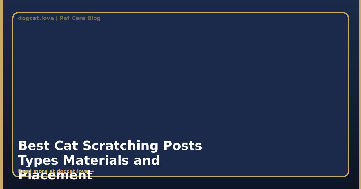 Best Cat Scratching Posts: Types, Materials, and Placement Guide