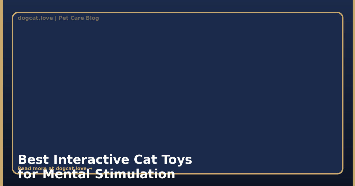 Best Interactive Cat Toys for Mental Stimulation 2026