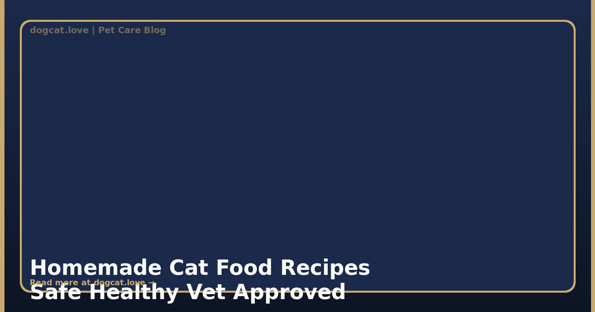 Homemade Cat Food Recipes: Safe, Healthy, and Vet-Approved