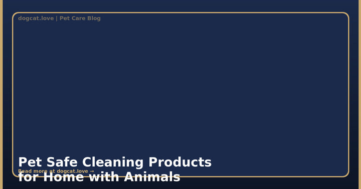 Pet Safe Cleaning Products: What to Use and What to Avoid