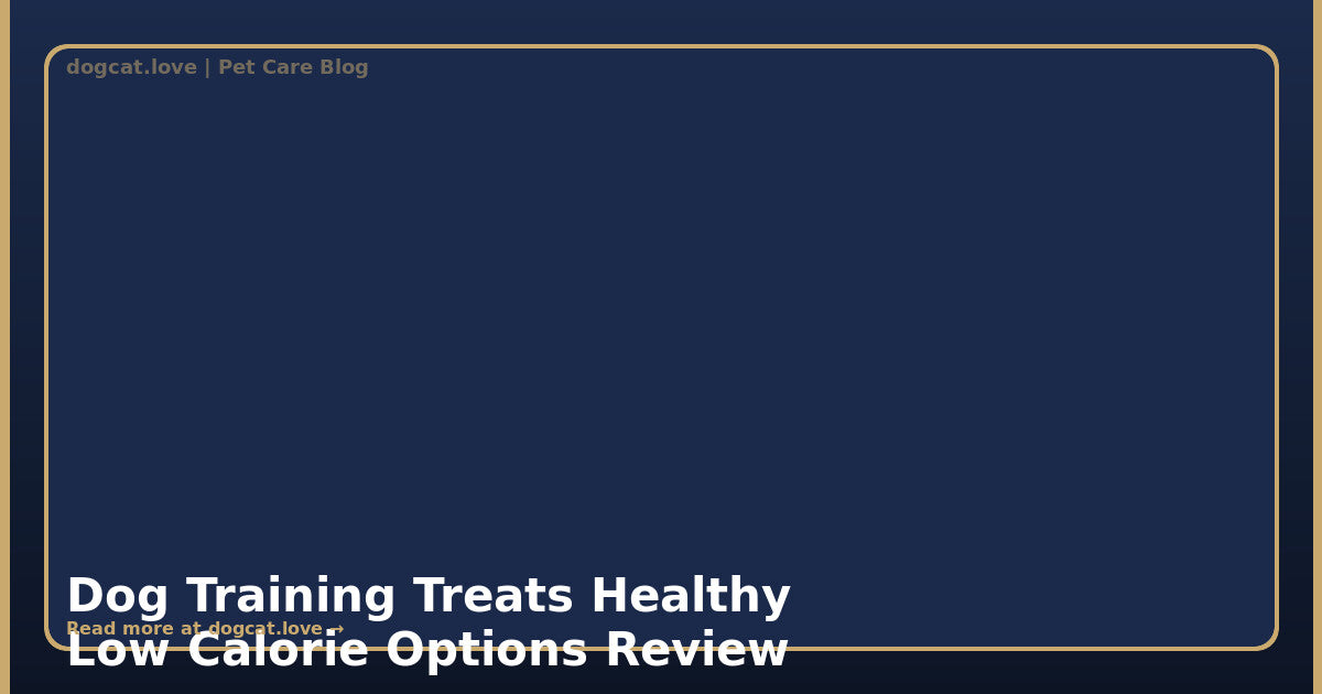 Dog Training Treats: Healthy Low Calorie Options Review