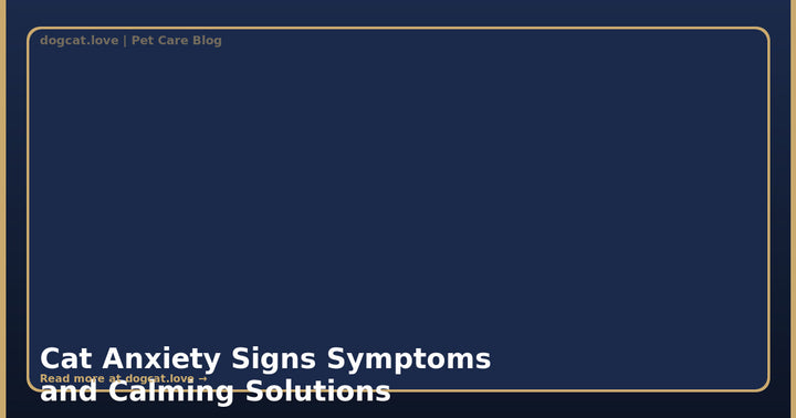 Cat Anxiety: Signs, Symptoms, and Calming Solutions