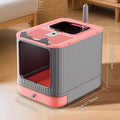 Dual-Entry Enclosed Cat Litter Box — Modern White Privacy Design
