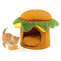 Cheeseburger Cat Hideout with Fried Chicken Plush Toy