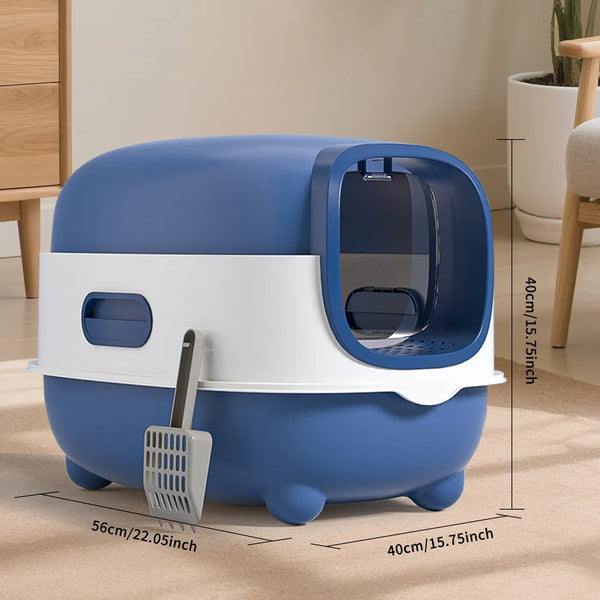 High-Capacity Odor-Lock Cat Litter Box — Enclosed for Large Cats