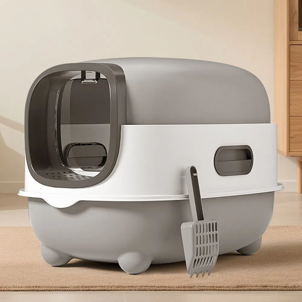 High-Capacity Odor-Lock Cat Litter Box — Enclosed for Large Cats