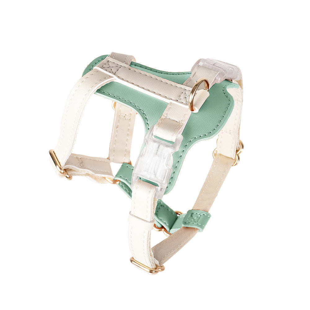 Dog & Cat Harness Set — Adjustable No-Pull Walking Harness with Leash