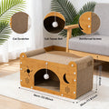 Star & Moon Cat Scratcher Couch with Teaser Ball
