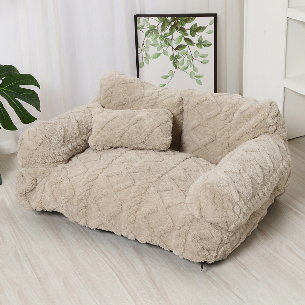 Warming Pet Bed — Cozy Washable Sofa Bed for Dogs & Cats
