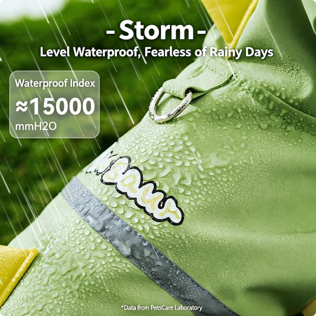 Dinosaur Dog Raincoat — Waterproof Full-Body With Tail