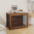 Heavy Duty Dog Crate Furniture — End Table Style Wooden Kennel