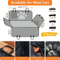 Dog Car Seat Cover for Back Seat, 100% Waterproof Dog Car Hammock with Visual Mesh Window and Side Z