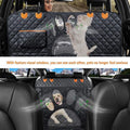 Dog Car Seat Cover for Back Seat, 100% Waterproof Dog Car Hammock with Visual Mesh Window and Side Z