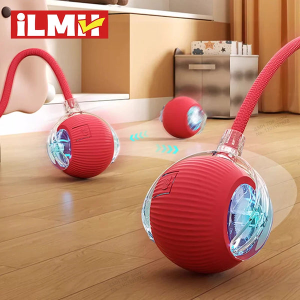 Interactive Cat Ball Toy — Automatic Rolling Ball with Waggable Tail