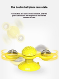 Interactive Windmill Cat Toy — LED Light Ball with Catnip & Suction Cup