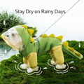 Dinosaur Dog Raincoat — Waterproof Full-Body With Tail