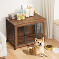 Heavy Duty Dog Crate Furniture — End Table Style Wooden Kennel