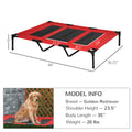 Elevated Dog Cot Bed — Breathable Mesh Raised Outdoor Sleeping Pad